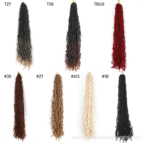 2021 wholesale Faux Locs Crochet Braids 24inch Nu locs synthetic Dreadlocs hair extension passion twist for women